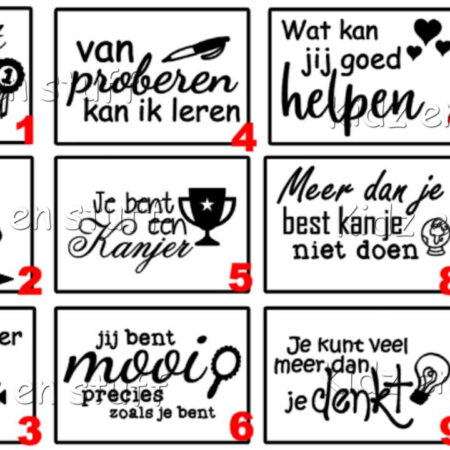 Sticker voor op stoelen